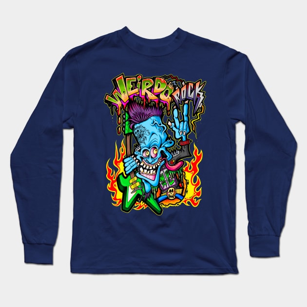 WEIRDO ROCK Long Sleeve T-Shirt by Lowbrow Wear